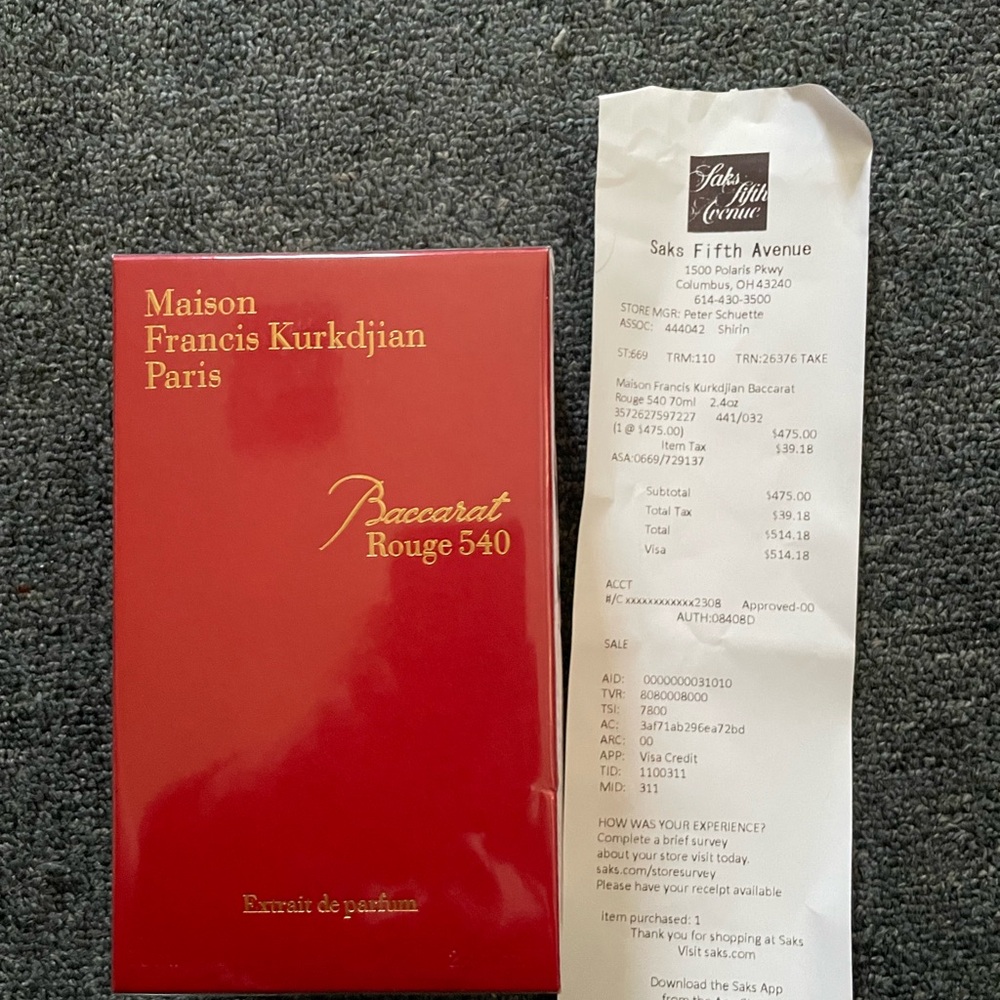 Maison Francis Kurkdjian Red and Gold Fragrance Box